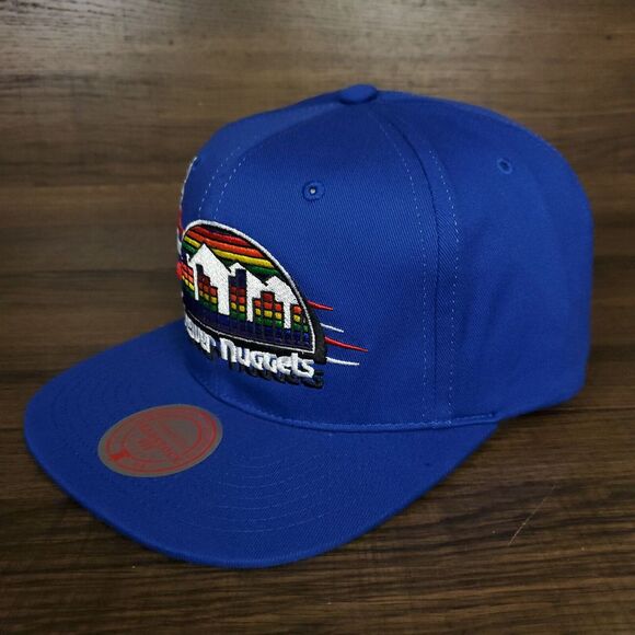 Denver Nuggets Mitchell & Ness NBA Deadstock‎ Snapback Hat Cap Blue NWT - Picture 7 of 8